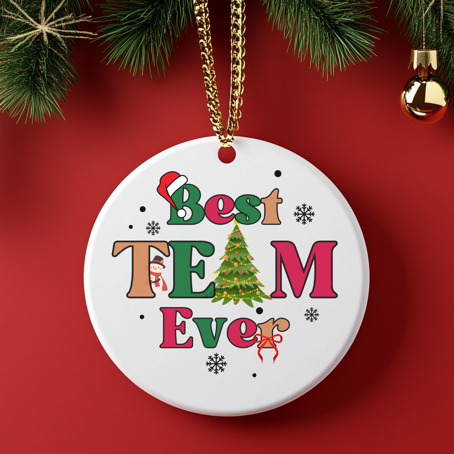 Best Team Ever” Christmas Ornament – Celebrate Togetherness!