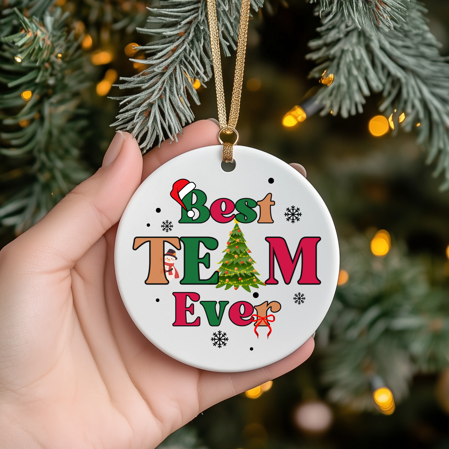 Best Team Ever” Christmas Ornament – Celebrate Togetherness!