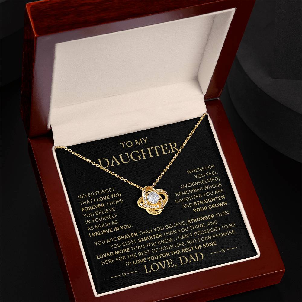 Beautiful Gift for Daughter from Dad – 'Never Forget That I Love You' Necklace